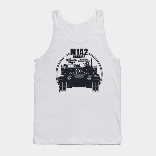 Battle Tank M1A2 Abrams Tank Top by Aim For The Face